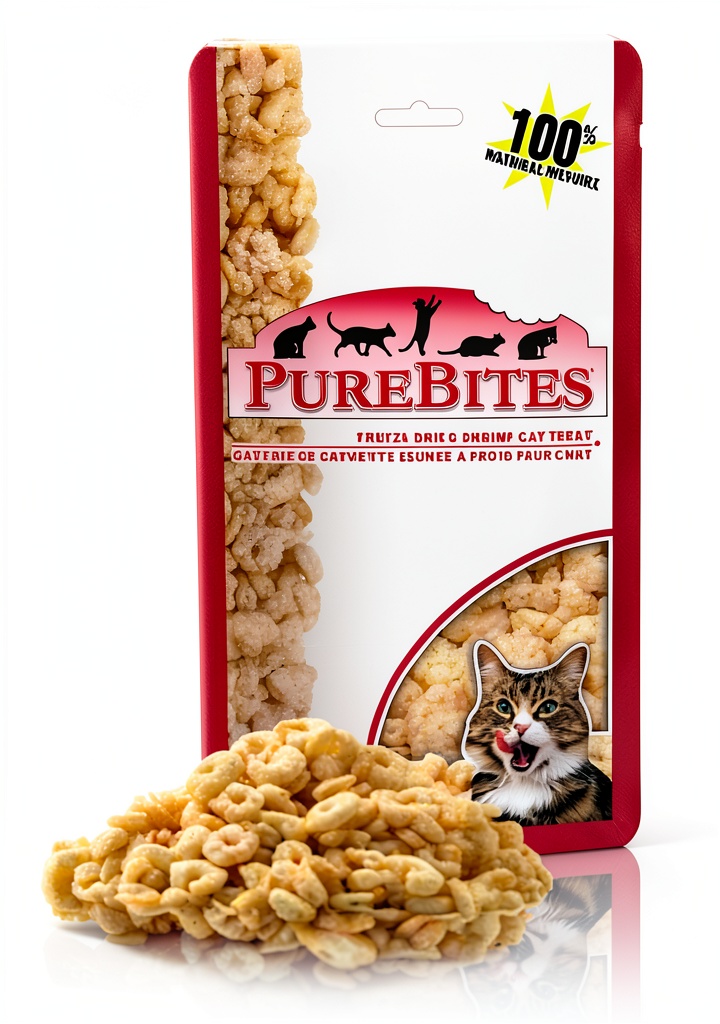 PureBites Shrimp Cat Treats package and contents displayed