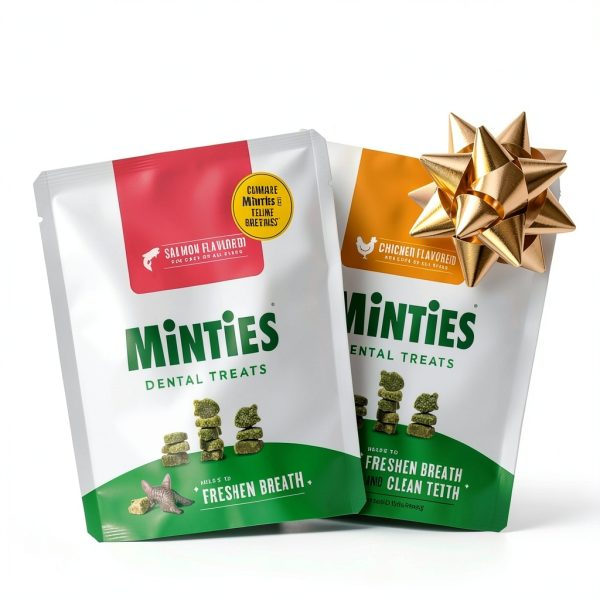 Minties Dental Treats for Cats Clean Teeth Freshen Breath-3