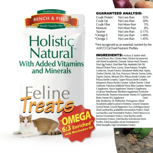 Bench Field Holistic Cat Treats Omega Enriched Low Calorie-2