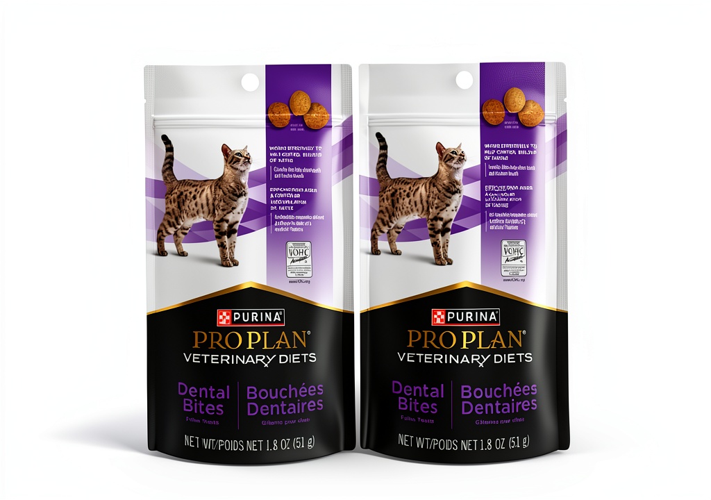 Purina Pro Plan Dental Bites cat treats in packaging