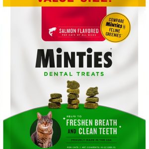 Minties Dental Treats for Cats Clean Teeth Freshen Breath-0