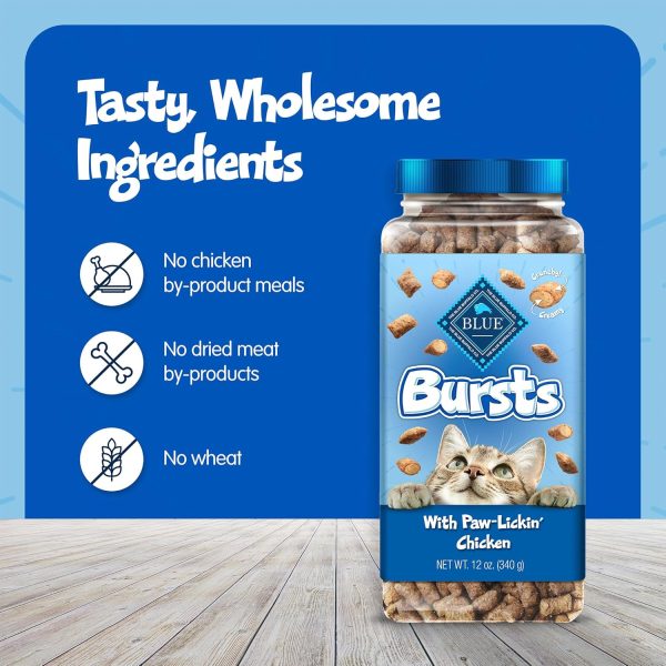 BLUE Bursts Cat Treats Real Chicken Crunchy Creamy-6