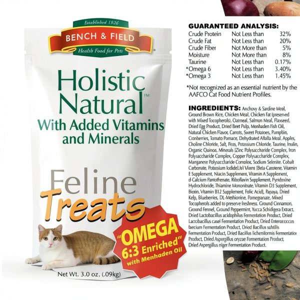 Bench Field Holistic Cat Treats Omega Enriched Low Calorie-2