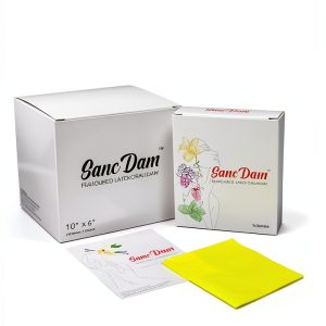 Vanilla SancDam Ultra-Thin Dental Dam 48 Count 6x10 Yellow-0