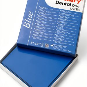 (Made in Malaysia) SANCTUARY Dental Dam Latex 5"X5" (Heavy Gauge) Blue Unscented, 52 Sheets, Powder-Free-0