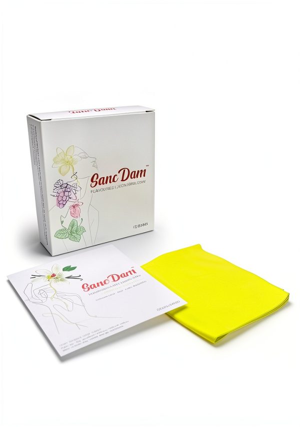 Vanilla SancDam Ultra-Thin Dental Dam 48 Count 6x10 Yellow-3