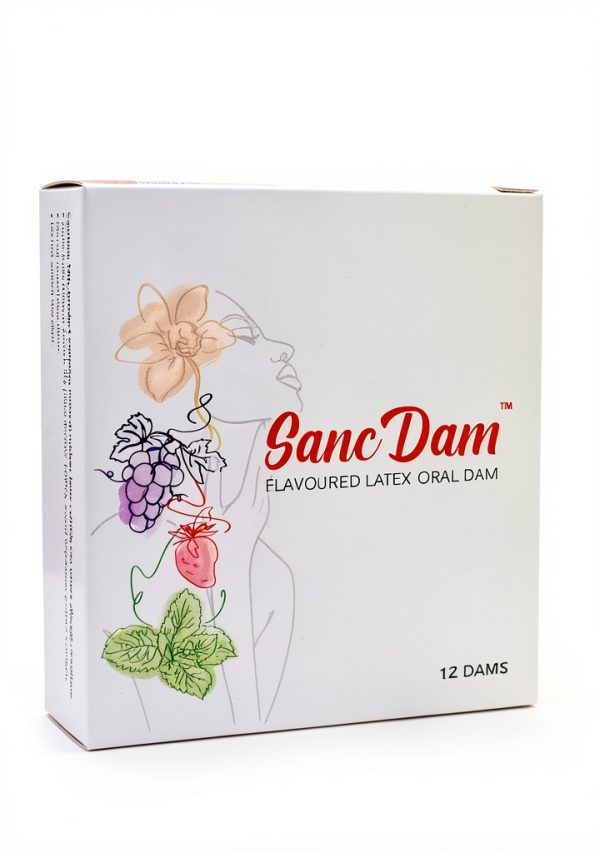 SancDam Oral Sex Dams 12 Pack UltraThin 0.07mm Strawberry Mint Vanilla-0