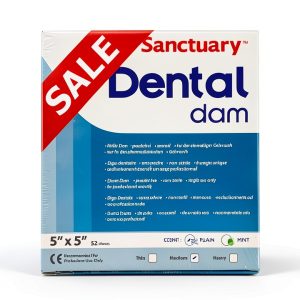 Sanctuary Dental Dam 5x5 Medium Gauge Blue Latex 52 Sheets-0