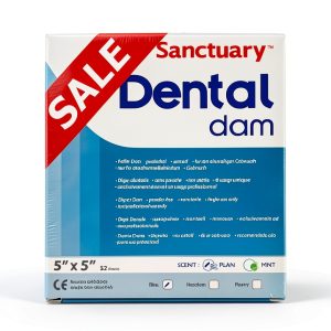 Sanctuary Dental Dam 5x5 Thin Gauge Blue 52 Sheet Powder-Free Latex-0