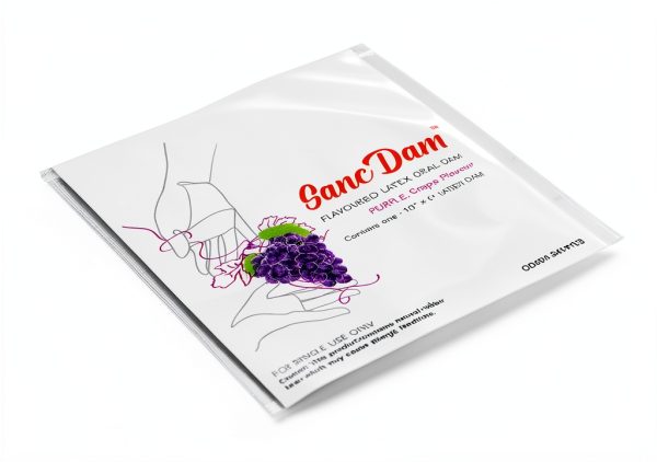 Grape Oral Sex Dam 12 Pack Ultra-Thin 0.07mm Dental Dam by SancDam-1