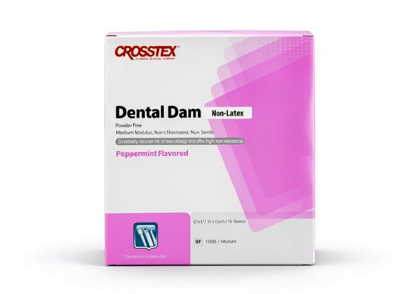 Dental Dam Crosstex Non-Latex Peppermint Medium Gauge Purple Pack of-0