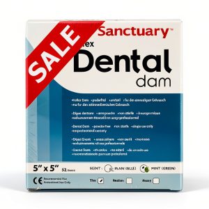 Sanctuary Dental Dam Green Gauge Spearmint Scented 5x5 52 Sheet Pack-0