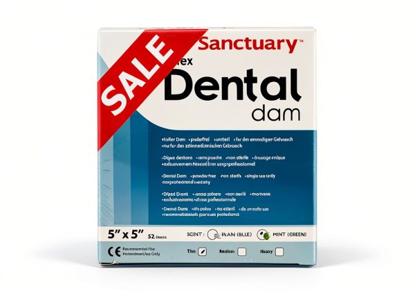 Sanctuary Dental Dam Green Gauge Spearmint Scented 5x5 52 Sheet Pack-0
