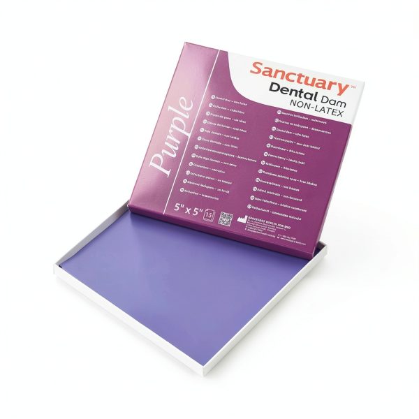 Sanctuary Latex Free Dental Dams 5x5 0.25mm Spearmint 15 Sheets-4