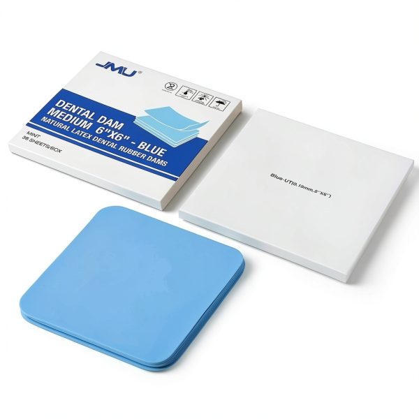 Latex Dental Dam JMU 6x6 Unscented Blue Medium Powder-Free Pack of 36-6