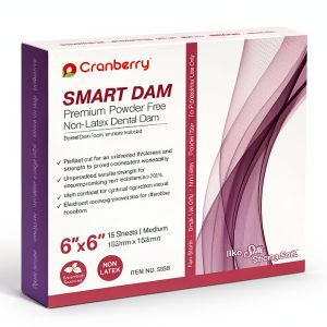Cranberry USA Dental Dam CR8366 Spearmint 6x6 Lavender Pack of 15-0
