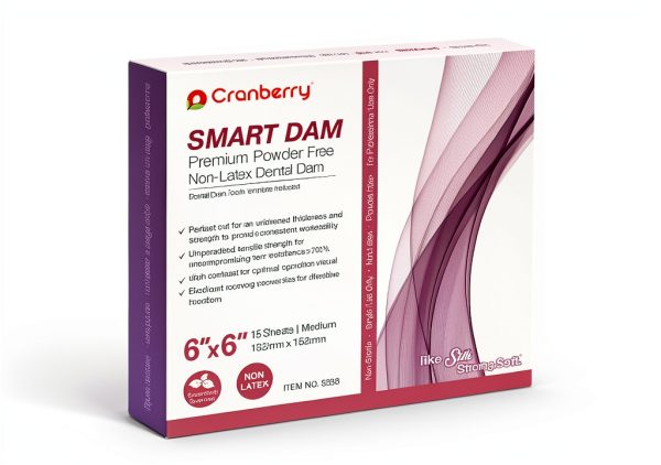Cranberry USA Dental Dam CR8366 Spearmint 6x6 Lavender Pack of 15-0