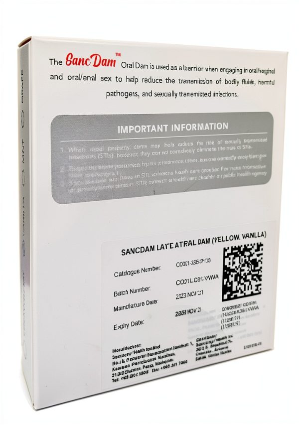 Vanilla 12 Count SancDam Ultra-Thin Dental Dam for Couples Oral Sex-2