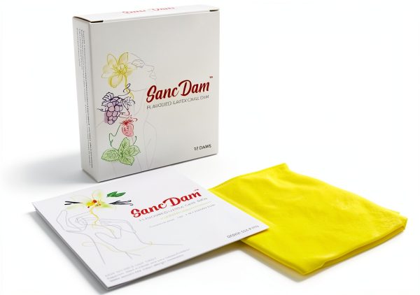 Vanilla 12 Count SancDam Ultra-Thin Dental Dam for Couples Oral Sex-0