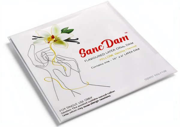 Vanilla 12 Count SancDam Ultra-Thin Dental Dam for Couples Oral Sex-4