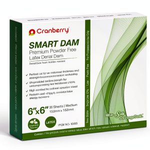 Cranberry USA Smart Dam Latex Powder-Free Spearmint 6x6 Green 36pcs-0