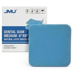 Latex Dental Dam JMU 6x6 Unscented Blue Medium Powder-Free Pack of 36-0