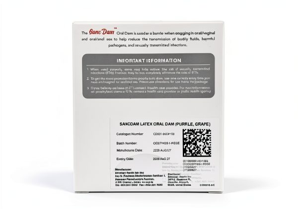 Grape 12 Count Ultra Thin Dental Dam Sanctuary Health Oral Protection-3